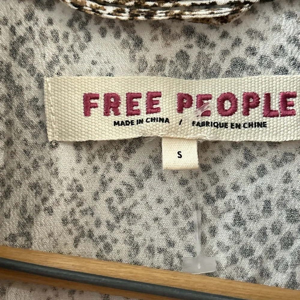 Free‎ People Wild Nights Snake Print Kimono Duster Brown Size S